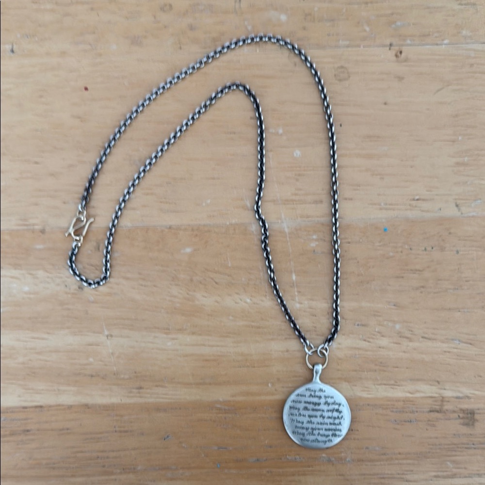 Jennifer Payer Apache Blessing Silver Pendant Necklace 18” length